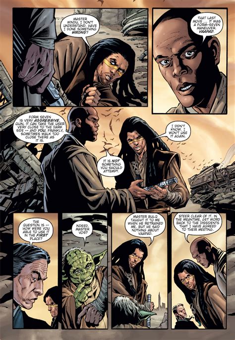 Mace Windu Spars With Quinlan Vos Comicnewbies