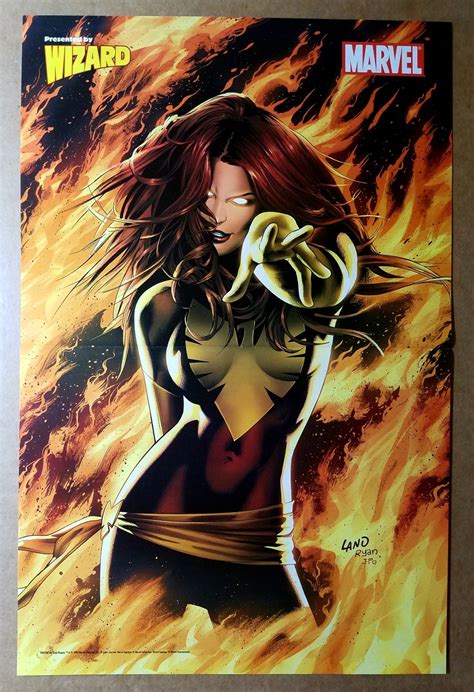 Dark Phoenix Jean Grey Marvel Comics Poster By Greg Land