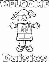 Daisy Coloring Petal Pages Girl Scout Getcolorings sketch template