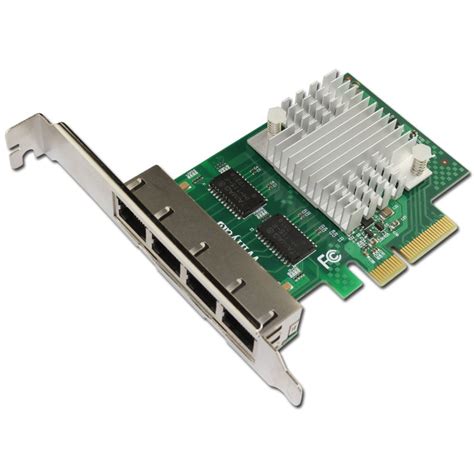 pcie  quad port gigabit ethernet network card  iam chipset  server  profile