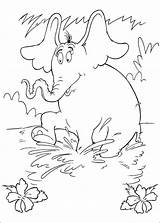 Coloring Horton Pages Seuss Dr Hears Who Kids Color Print Activities Preschool Books Printable Cat Fun Cartoon Characters Getcolorings Elephant sketch template