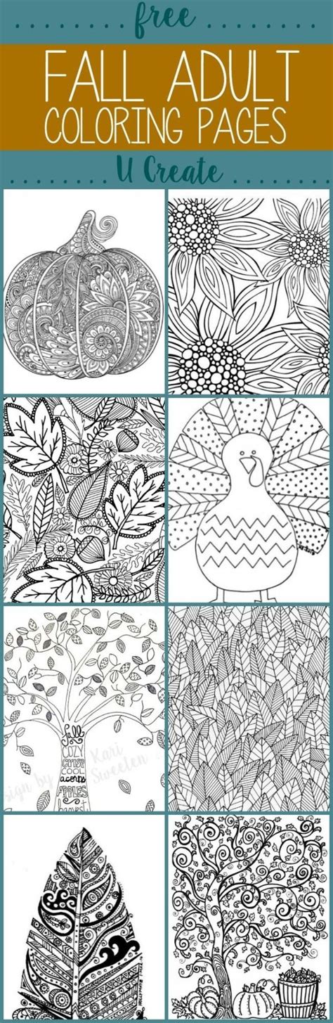 fall coloring pages images  pinterest adult coloring