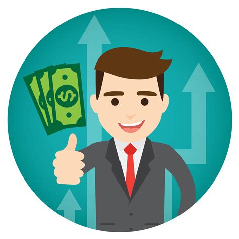 businessman earns money   vector art  vecteezy