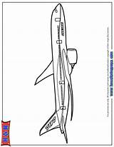 Coloring Pages A380 Boeing Airplane 787 Airbus Sheets Plane Templates Template sketch template