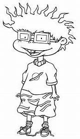 Rugrats Coloring Pages Chuckie Draw Drawing Step Hey Arnold Finster Printable Cartoon Nickelodeon Color Characters Character Cartoons Kids Drawings Sheet sketch template