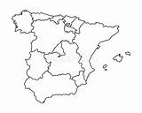 Spanien Espagne Spagna Spanje Counties Districts Programma Aardrijkskunde sketch template