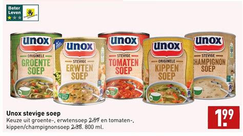 unox stevige soep aanbieding bij aldi