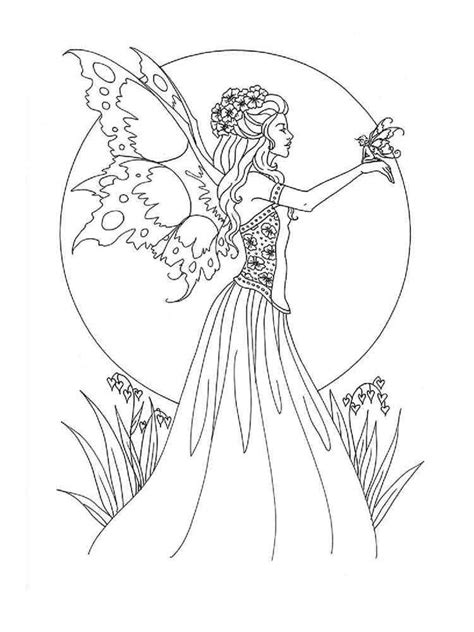 fairy coloring pages  adults  print draw smidgen