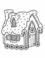 House Christmas Coloring Pages sketch template