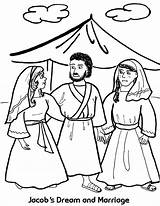Jacob Marries Jakob Leah Esau Bibel Genesis Malvorlagen Kindergottesdienst Biblia Laban Rebekah Isaac sketch template