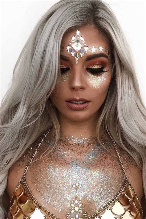 sparkly jewelery festival makeup looks picture 4 festival looks