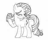 Rarity Coloring Pony Little Pages Popular sketch template