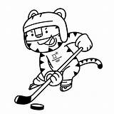 Olympische Winterspelen Pyeongchang Kleurplaat Ijshockey sketch template