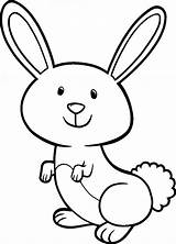 Bunny Coloring Rabbit Pages Hopping Printable Bunnies Color Kids Cute Smiling Colouring Big Clipart Dinosaur Print Footprint Kidsplaycolor Easter Getcolorings sketch template