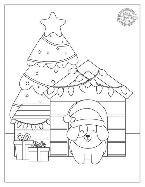 printable puppy christmas coloring pages kids activities blog