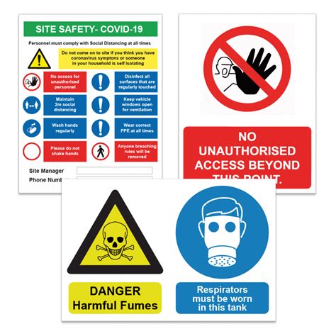 important workplace hazard safety signs