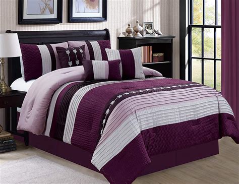 hgmart bedding comforter set bed   bag  piece luxury striped
