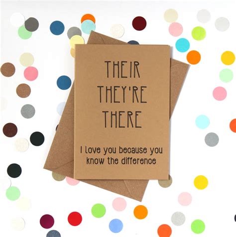 Their They Re There Funny Valentine S Day Card By Bettie Confetti