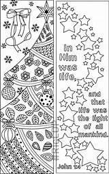 Christmas Bookmarks Coloring Compatible Inches Sizes Paper Print sketch template