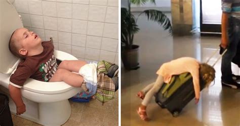 fotos bizarras provam   criancas dormem em qualquer lugar