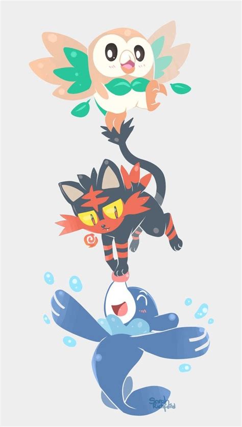 15 Adorable Drawings Of Pokemon Sun And Moon S Starters Ign