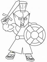 Greek Spartan Cyclops sketch template