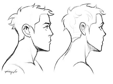 male face side view drawing reference  sketches  artists