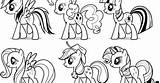 Pony Coloring Little Pages Mlp Printable Harmony Elements Print sketch template
