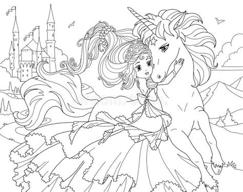 princess  unicorn pages coloring pages