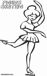 Coloring Figure Pages Skating sketch template