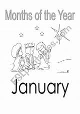 Months Year Color Worksheet sketch template