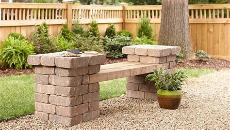 build  patio block bench
