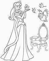 Pages Coloring Sleeping Beauty Princess Getcolorings Disney sketch template