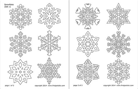 snowflake coloring pages  printable templates coloring pages