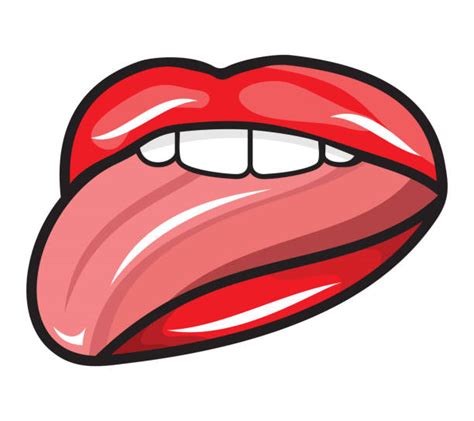Licking Sexy Red Lips Cartoon Clip Art Vector Images And Illustrations