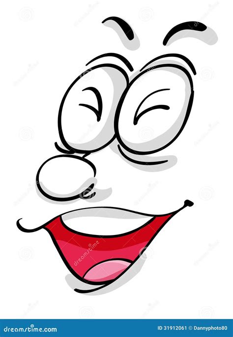 comical face stock vector illustration  facial isolated