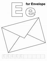 Envelope Coloring Alphabet Pages Printable Kids Color Handwriting Practice sketch template