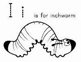 Inchworm Letter Printables Coloring Preschool Letters Worksheet Inchworms Lots Card Kindergarten Use Do sketch template