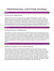 journaldocx professional capstone journal week   practice