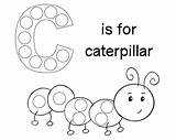 Caterpillar Dot Paint Worksheet Printables Preschool Do Printablee sketch template