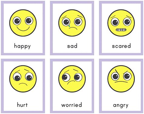 emoji emotion cards printable