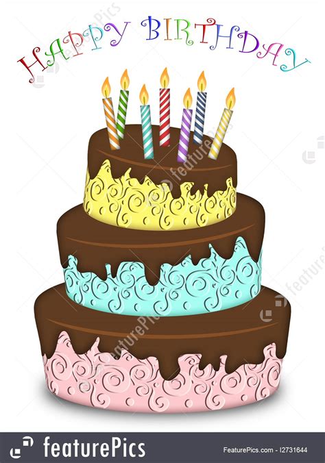 Celebration Happy Birthday Three Layer Funny Cake With