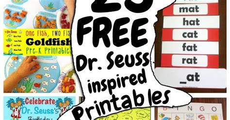 dr seuss inspired printables  kids totschooling toddler