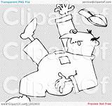 Outlined Worker Slipping Illustration Royalty Clipart Vector Djart sketch template