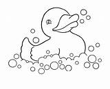 Coloring Duck Rubber Bubbles Ducky Pages Playing Netart Kids Sheets Family sketch template