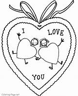 Coloring Valentine Sheet sketch template