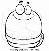 Worm Clipart Cartoon Chubby Smiling Coloring Cory Thoman Vector Outlined Happy Sad Royalty 2021 Clipartof sketch template