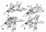Valkyrie Macross Transformation Vf Sequence Robotech sketch template
