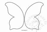 Butterfly Wings Printable Pattern Template Butterflies Coloring Large Coloringpage Eu sketch template