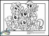 Pony Friendship Coloring Magic Little Bubakids sketch template